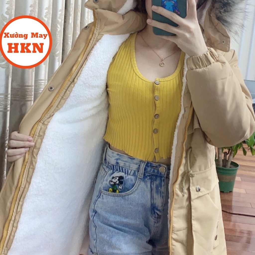 Áo Prdrad Nữ Thêu Nổi Dáng Dài Lót Lông Cừu Có Mũ Chất Lông Dày Dặn Cực Ấm Áp Mã 591 Xưởng May HNK