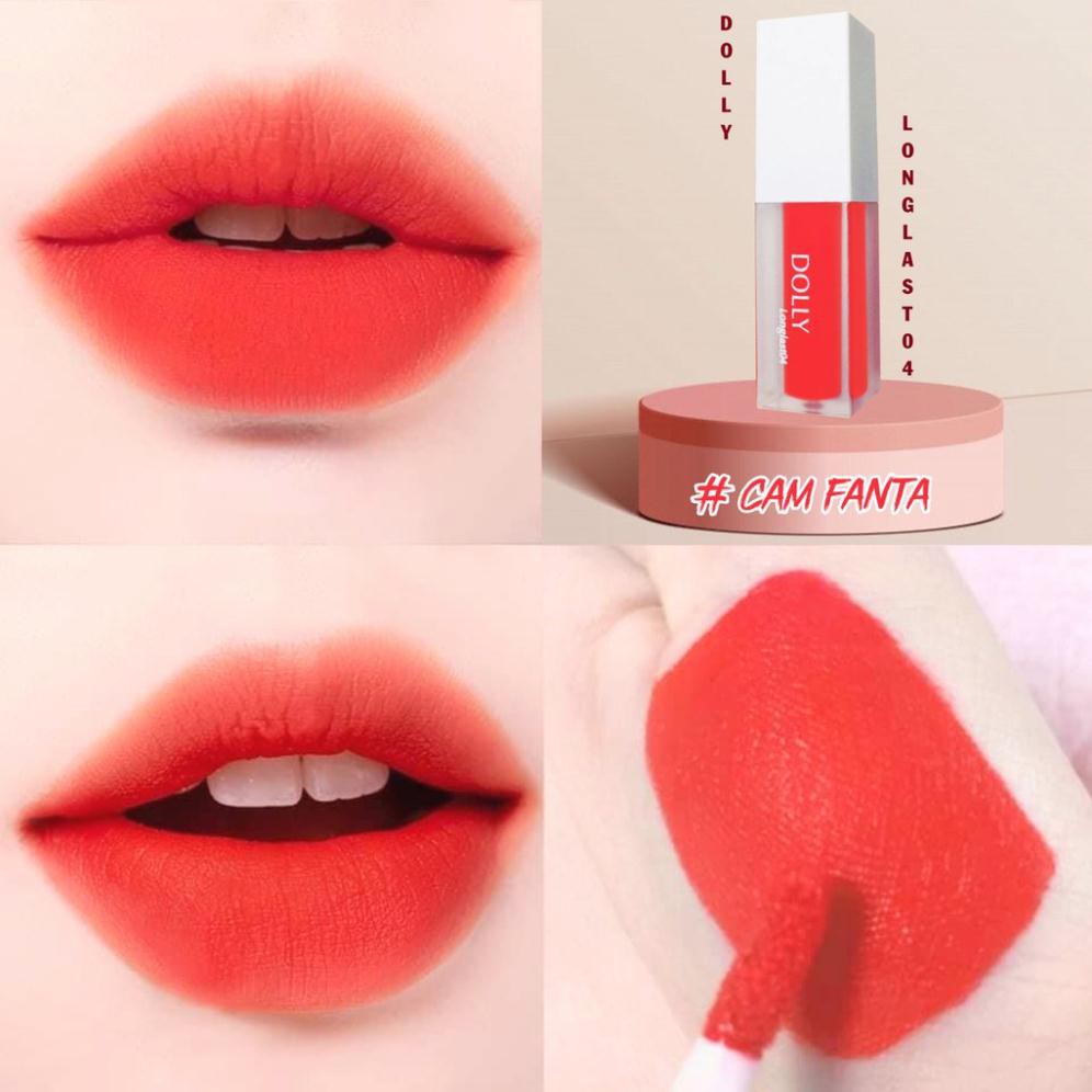 [Cam Fanta] - Son Kem DOLLY Hữu Cơ Không Chì Màu Cam Fanta  XINH XINH NGỌT NGÀO