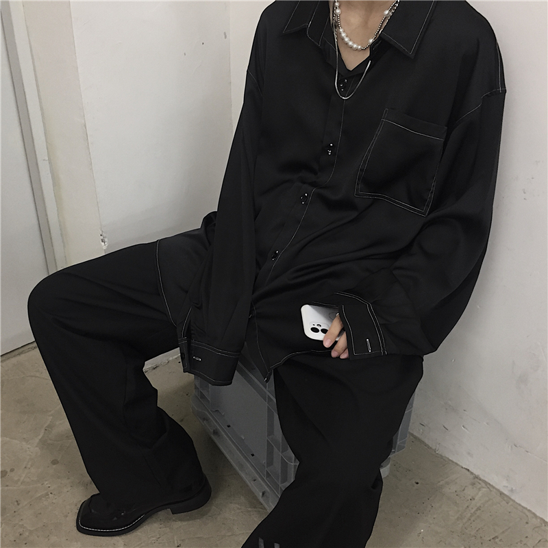 Áo Sơ Mi Dài Tay Trơn Màu Xinh Xắn Theo Phong Cách Hàn Quốc 22817 | BigBuy360 - bigbuy360.vn