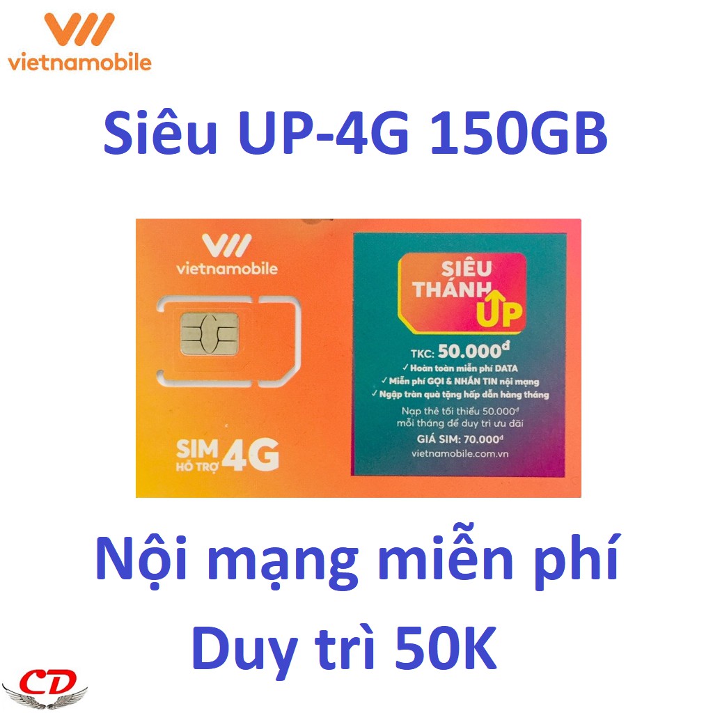 Siêu thánh sim UP- 4G VNMB miễn phí max 5GB data mỗi ngày-CK