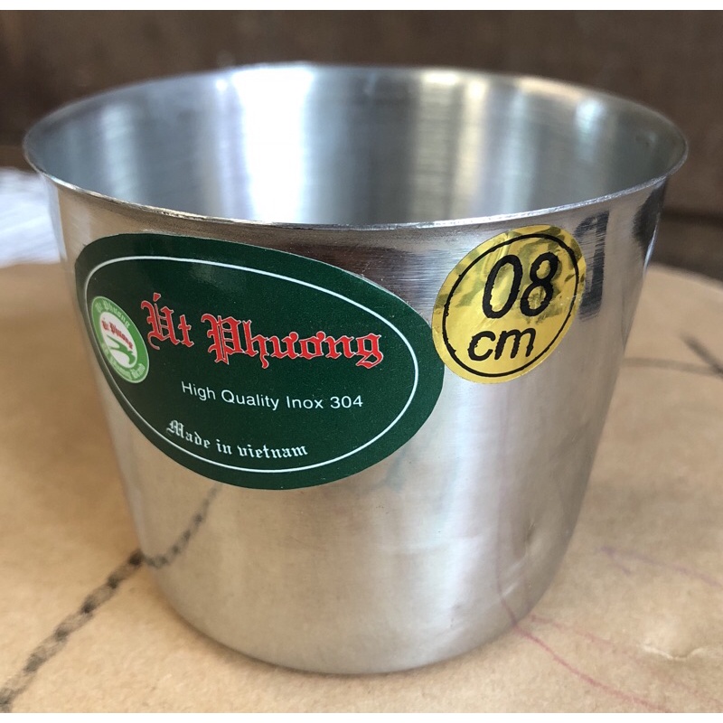 Lon inox làm đá đường kính 7 8 9 10cm ly làm đá inox 304 lạnh không bị biến dạng