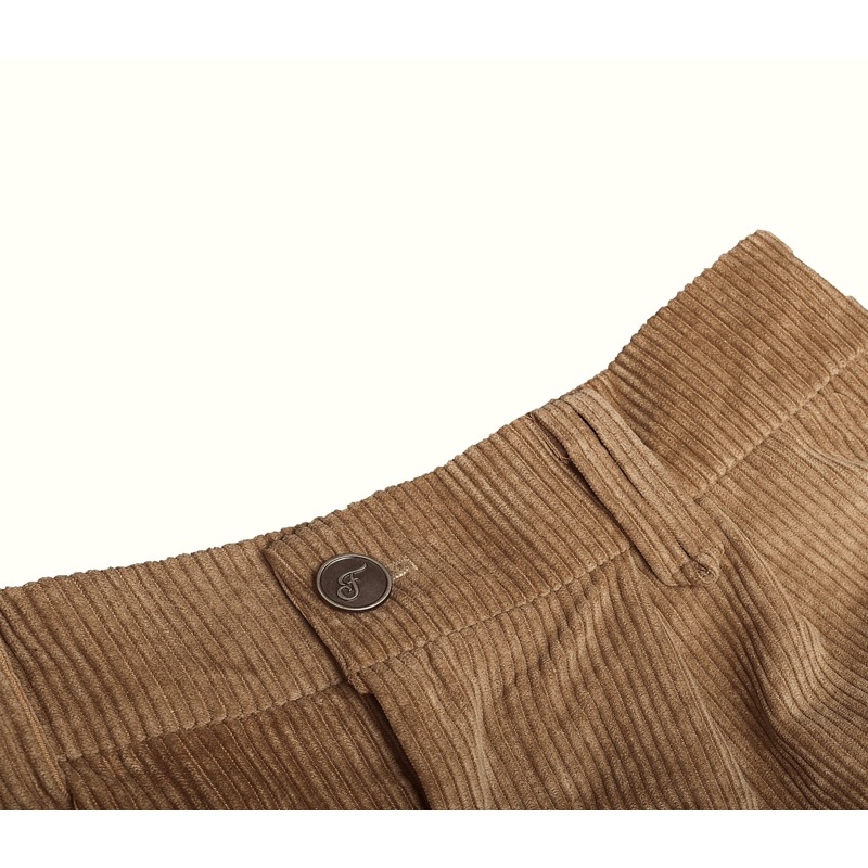 Quần dài nhung tăm unisex Oversize Corduroy Pants FRANKEE - Nâu - Local Brand Chính Hãng