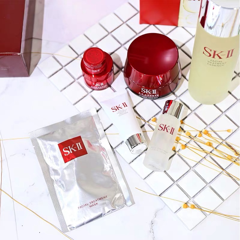 Bộ 7 Món Mỹ Phẩm Chăm Sóc Da Mặt SK-II Sk2 SKII SK Hàn Quốc 80g 20ml 30ml 15ml