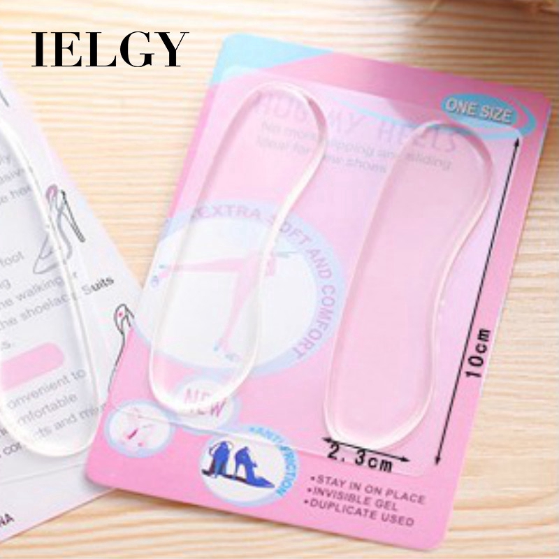 IELGY Miếng dán gót giày bằng silicon trong suốt chống trượt
