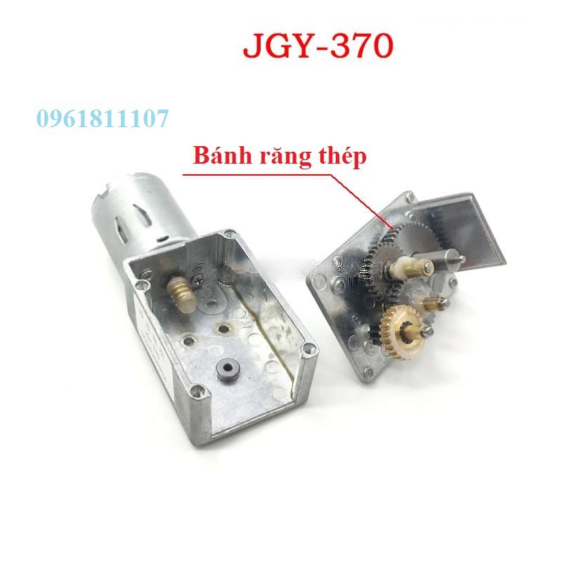 Motor giảm tốc 12v 370 chế đồ, động cơ giảm tốc 12V, mô tơ giảm tốc 12V làm đồ chơi
