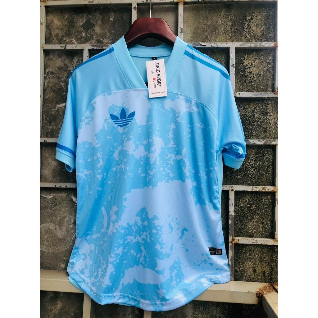 Bộ đá bóng in tên -  quần áo bóng đá không logo có in màu Xanh - bộ đá banh in tên theo yêu cầu Hàng thun lạnh cao cấp