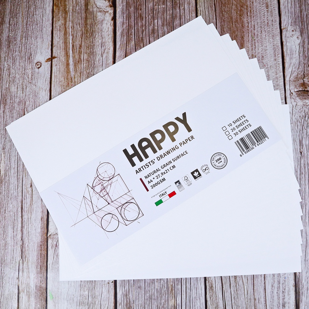 Giấy Vẽ Phác Thảo, Màu Marker Happy 160gsm/200gsm Chính Hãng