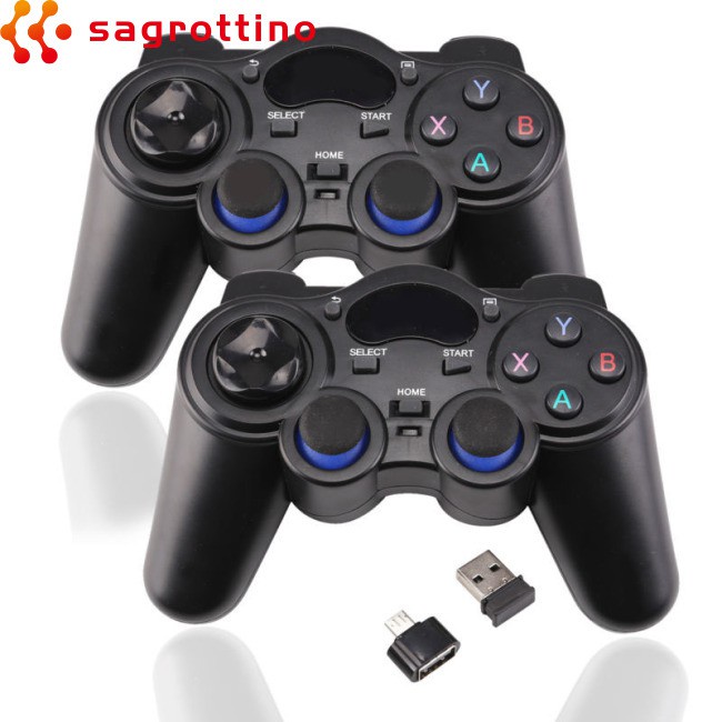 HOG 2 Pcs 2.4G Wireless Game Controller Gamepad Joystick for PS3 Android TV Box