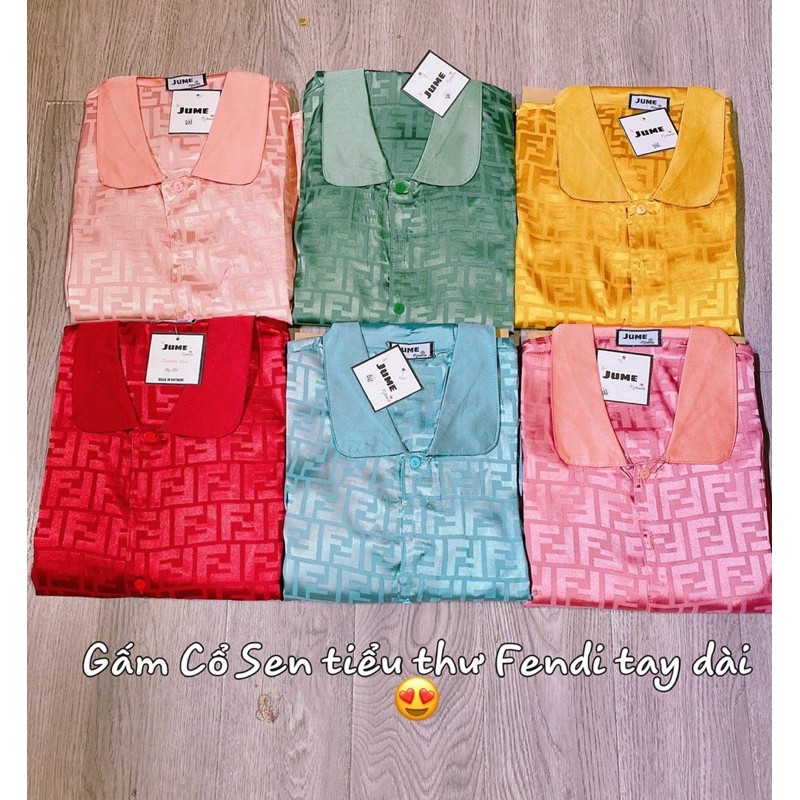 Bộ ngủ gấm dài tay chuẩn hàng Huyền bé bán | BigBuy360 - bigbuy360.vn