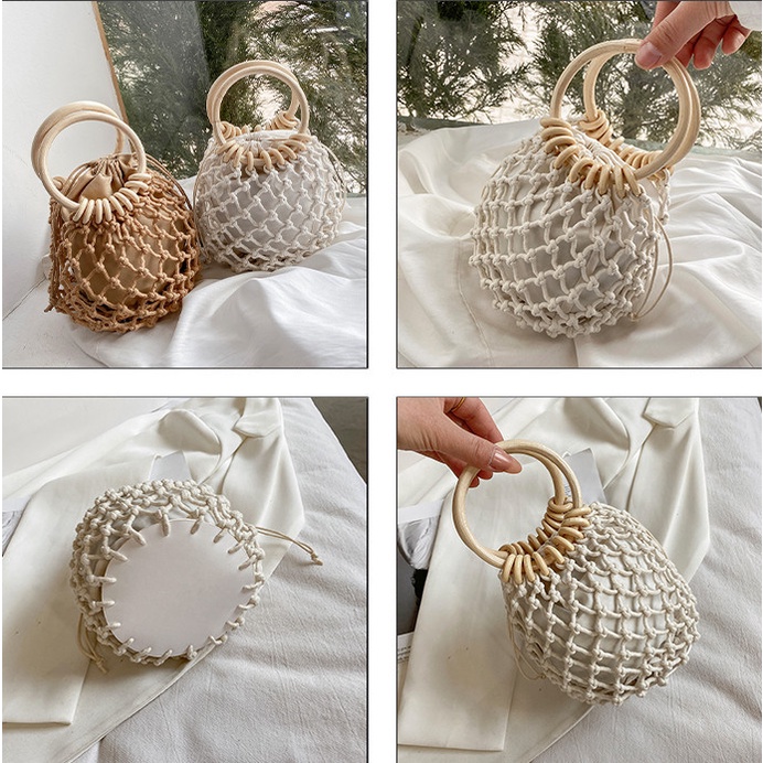 Túi cói xách tay thời trang đi biển dành cho bạn nữ