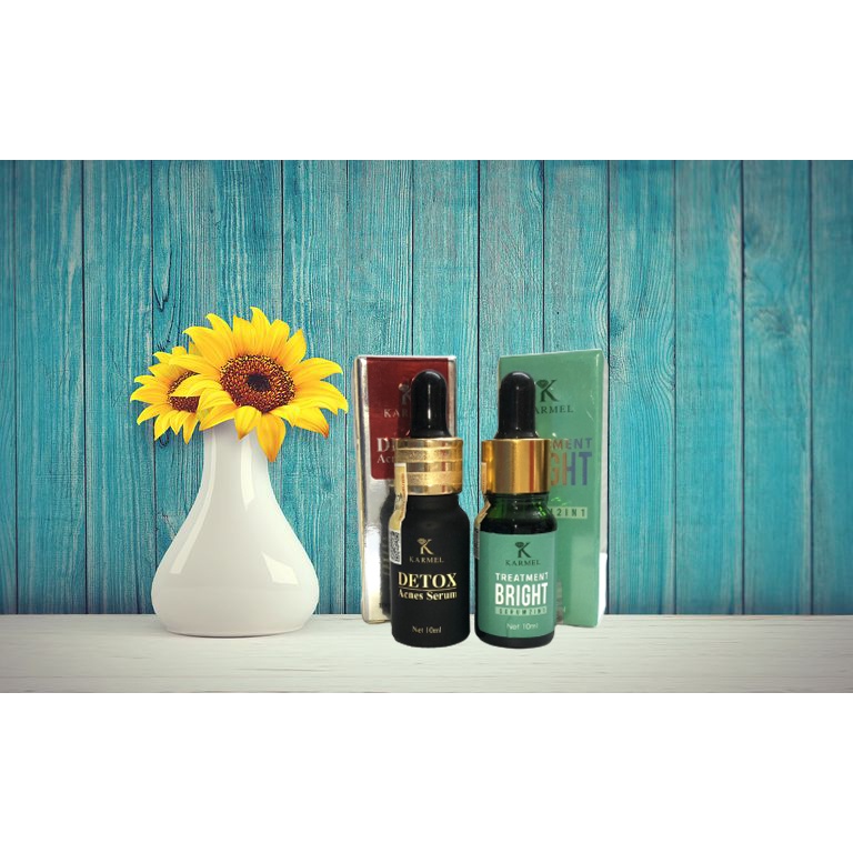 Bộ Serum Detox Acnes, Treatment Bright - Xoá Mụn Căng Bóng Trắng Da Mờ Thâm Nám loại bỏ da sần vỏ cam Karmel