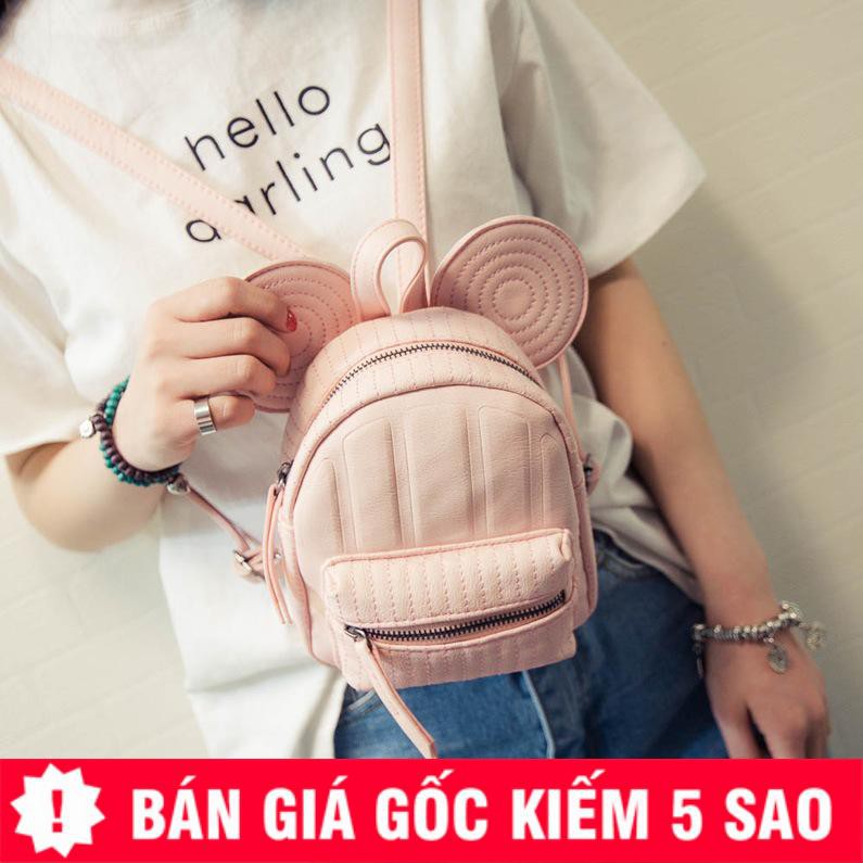 Balo Mini Tai Chuột Da Mềm Mại Xinh Xắn