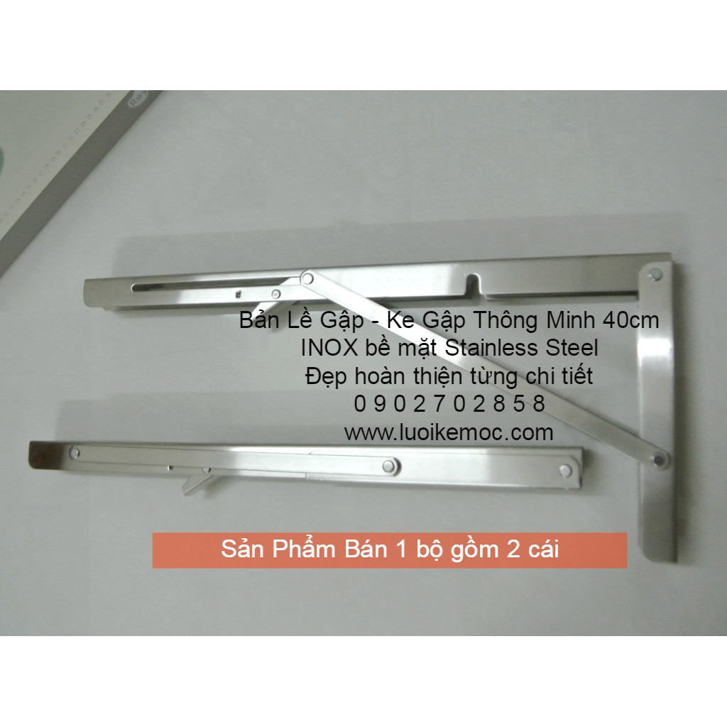 Bản lề gập thông minh INOX Stainless Steel 40cm