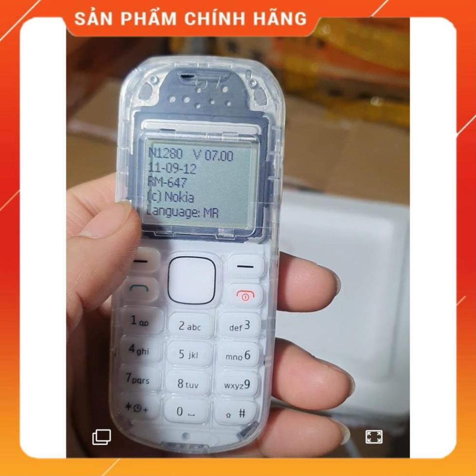 Nokia 1280 Zin Chính Hãng Lên Sườn Vỏ Trong Suốt - Có Pin Sạc | BigBuy360 - bigbuy360.vn