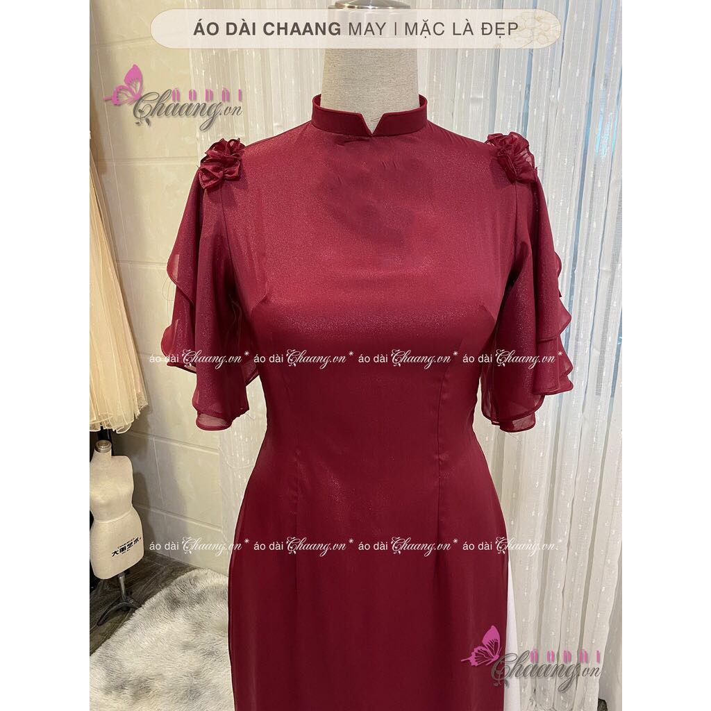 ÁO DÀI CÁCH TÂN-Áo Dài 4 Tà Cánh Tiên Voan tơ Cao Cấp Sang Trọng