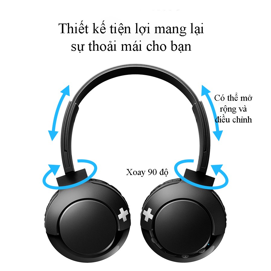 Tai nghe bluetooth Philips SHB-3075 Bass+ âm thanh sống động, cao cấp