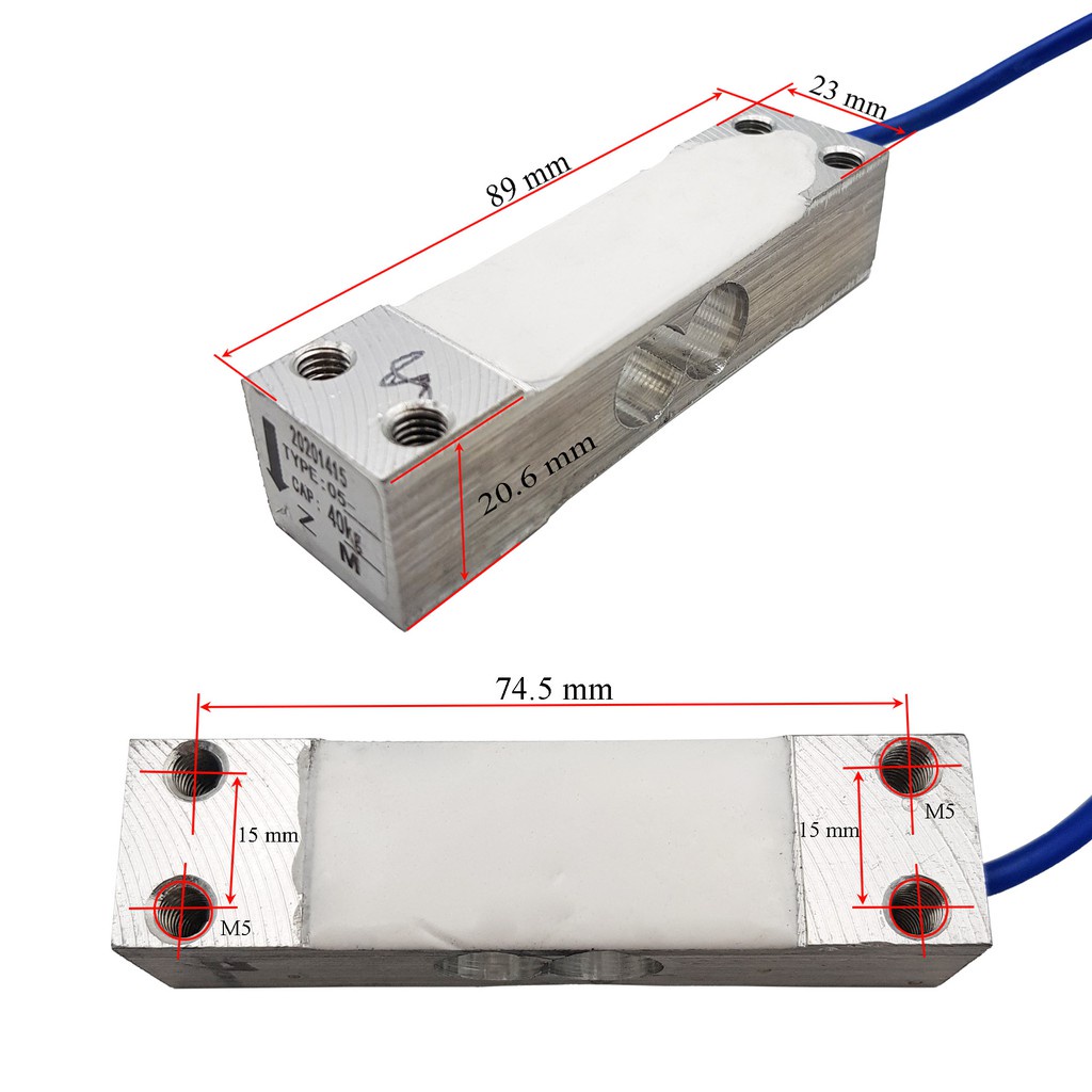 Cảm biến cân nặng Loadcell 1kg, 5kg, 10kg, 20kg, 40kg, 70kg, 150kg