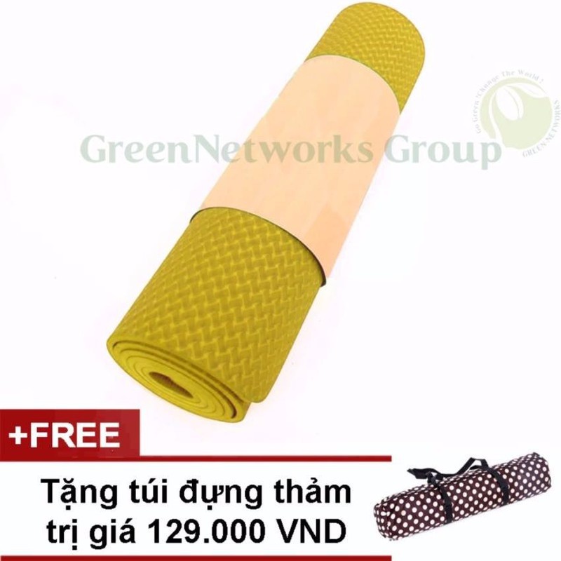 Thảm tập gym và yoga TPE 6mm cao cấp + túi đựng