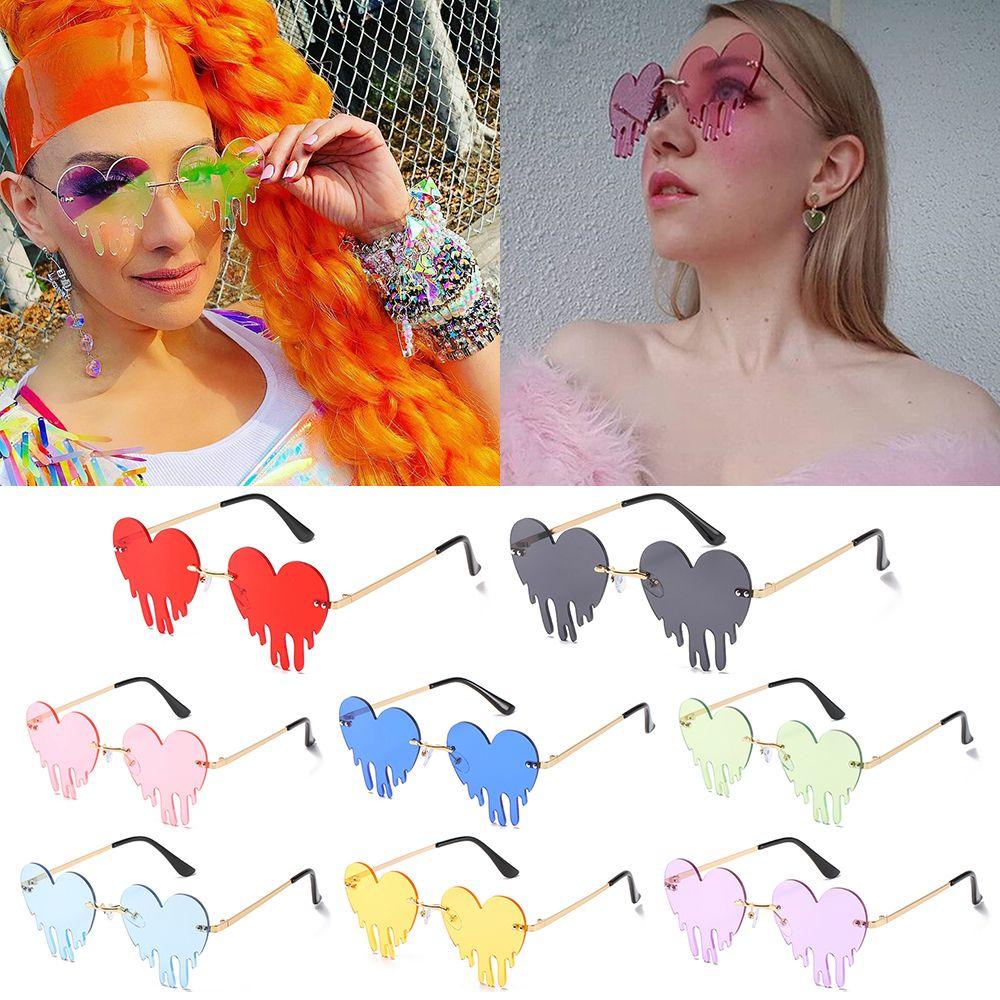 Kính Mát Hình Trái Tim Không Vành Chống Tia UV400