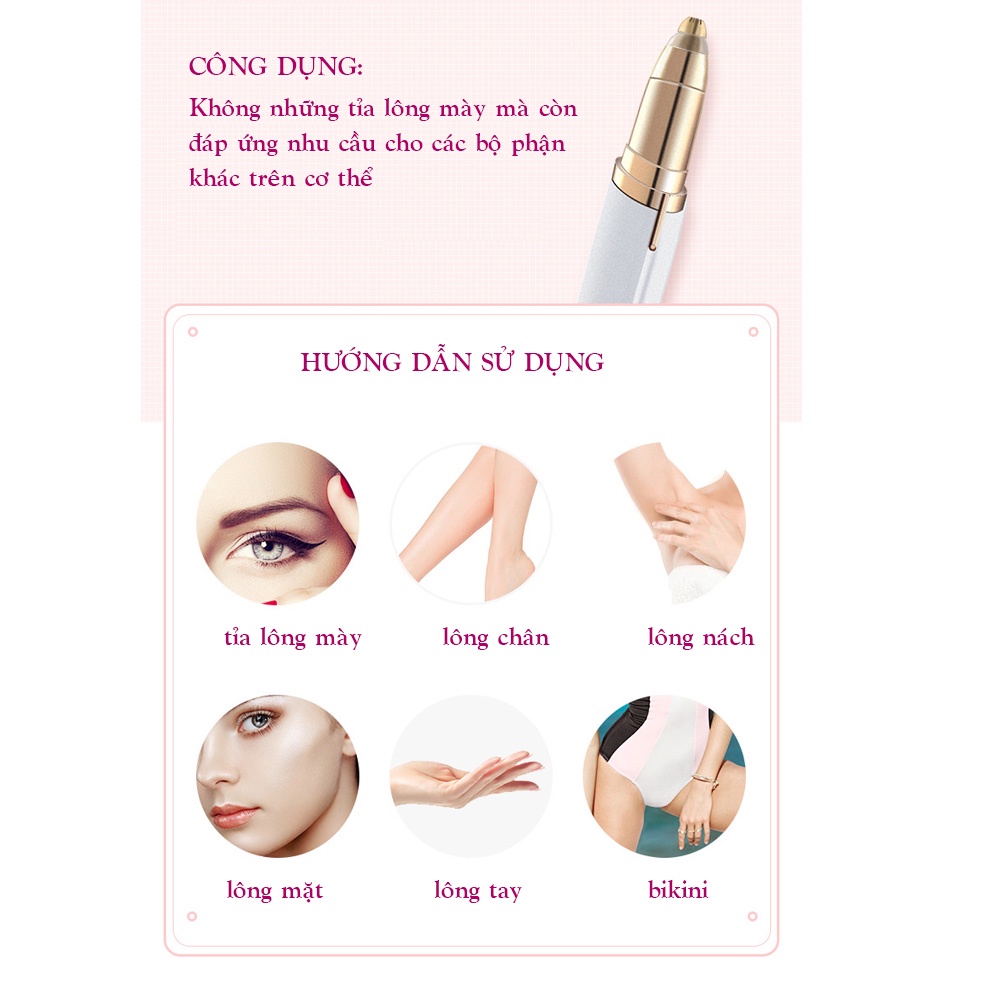Bút Tỉa Lông Mày Đa Năng - Máy Tỉa Lông Mày thông minh phiên bản sạc điện - avaskincare