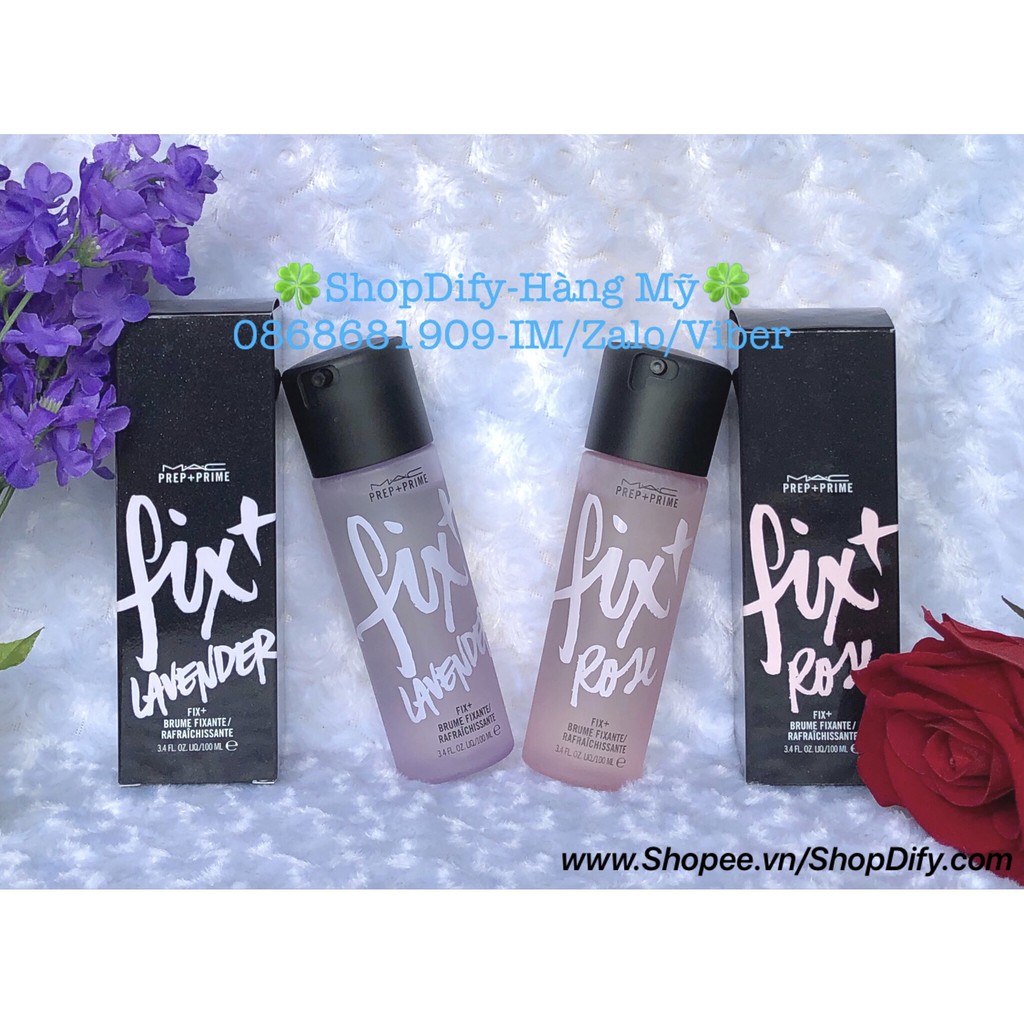 Xịt Khoáng Dưỡng Ẩm, Cố Định Lớp Trang Điểm MAC Prep Prime FIX+ Fullsize 100 ml Original Rose Gold Pink Shimmer