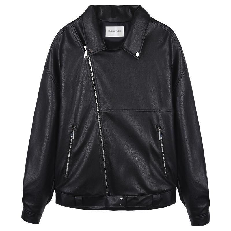 Áo khoác da dáng rộng thời trang thu đông Hàn Quốc 2018 cho nữ