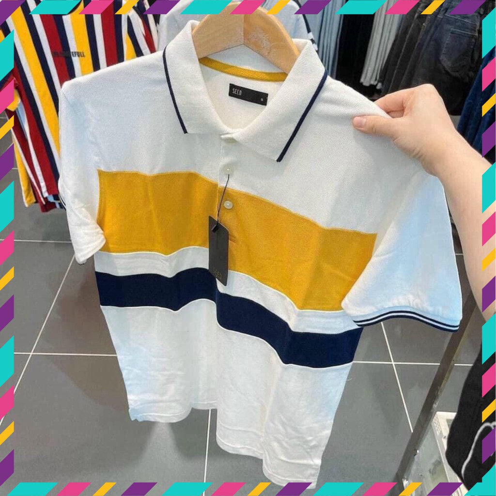 [CAO CẤP] Áo Polo Sọc Vàng Cho Nam,Polo Seed | BigBuy360 - bigbuy360.vn