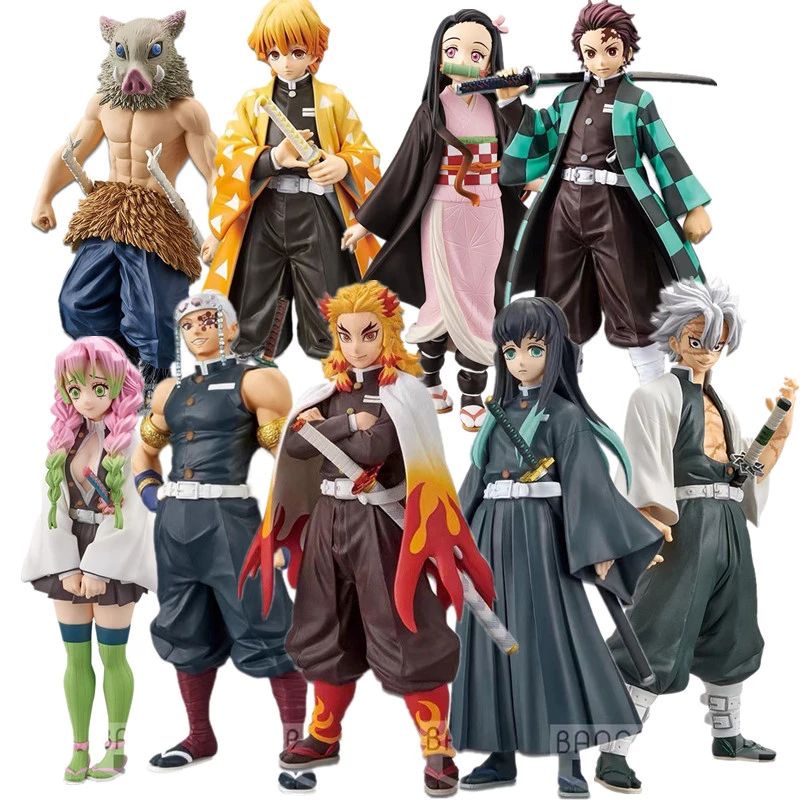 Anime 16CM Demon Slayer Kimetsu no Yaiba figure Kamado Tanjirou Action Figure Agatsuma Zenitsu Nezuko Warrior PVC Model Toys