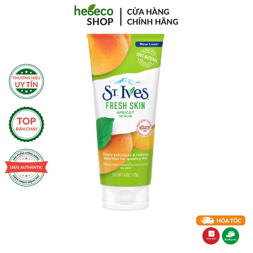 Tẩy Da Chết Mơ Làm Sạch Và Mềm Da St.Ives Apricot Scrub 170ml - USA Chính Hãng