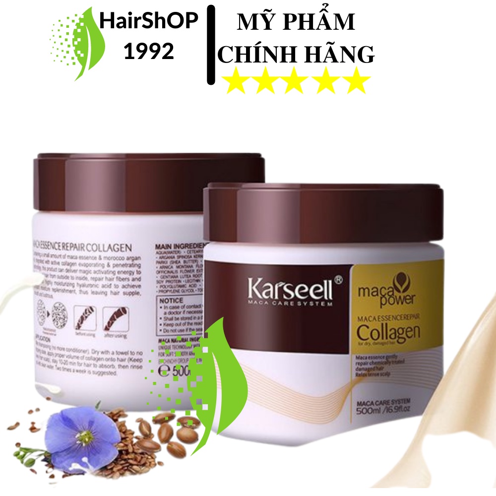 Kem Ủ Tóc KARSEELL, Hấp Tóc Collagen, Ủ Xả Tóc Collagen KARSEELL 500ML Chính Hãng