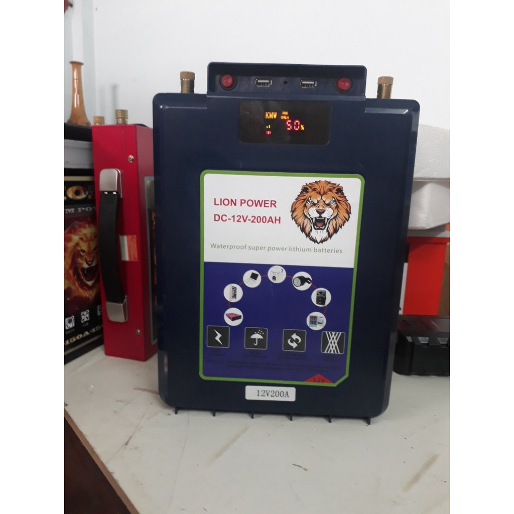 Pin Lithium 200Ah chống nước hoàn toàn tuyệt đối thông minh