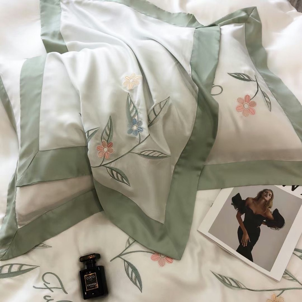 BỘ CHĂN GA GỐI TENCEL HOA CHÂN ÁI DÀNH CHO MÙA HÈ-TOKYO.BEDDING