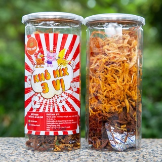 Khô Gà, Khô Mực, Khô Heo Mix - Hộp 300g Thơm Ngon