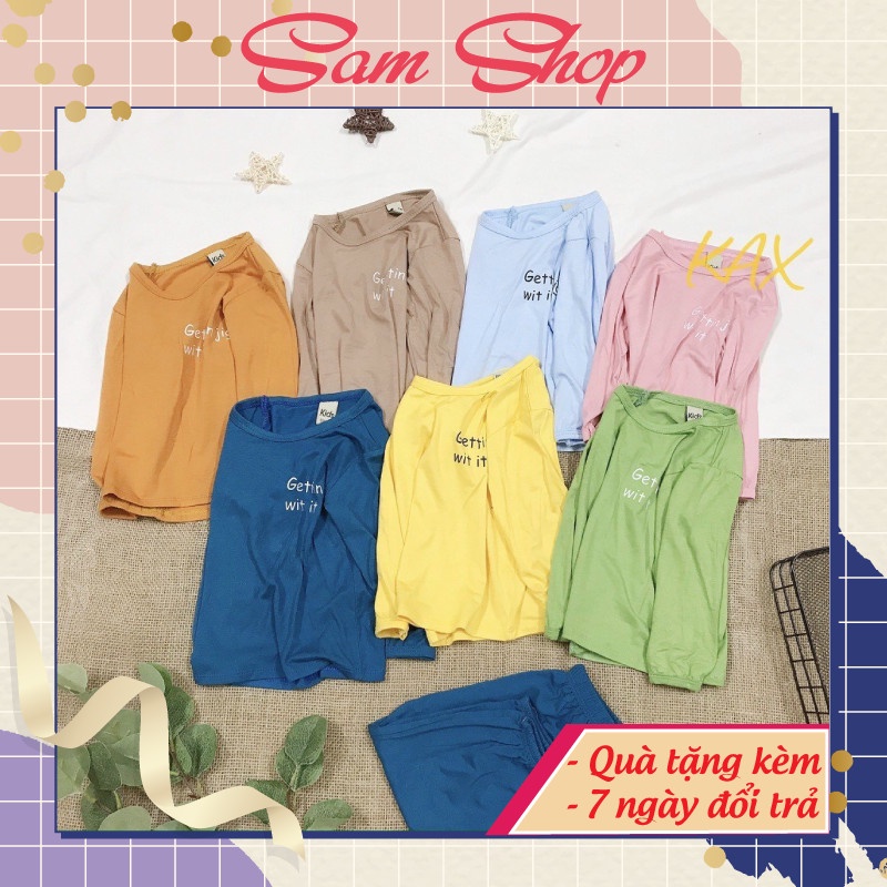 Bộ tay dài cho bé trai bé gái MINKY MOM SAMSHOP, Quần áo trẻ em thun lạnh size sơ sinh 0/1/2/3/4 tuổi