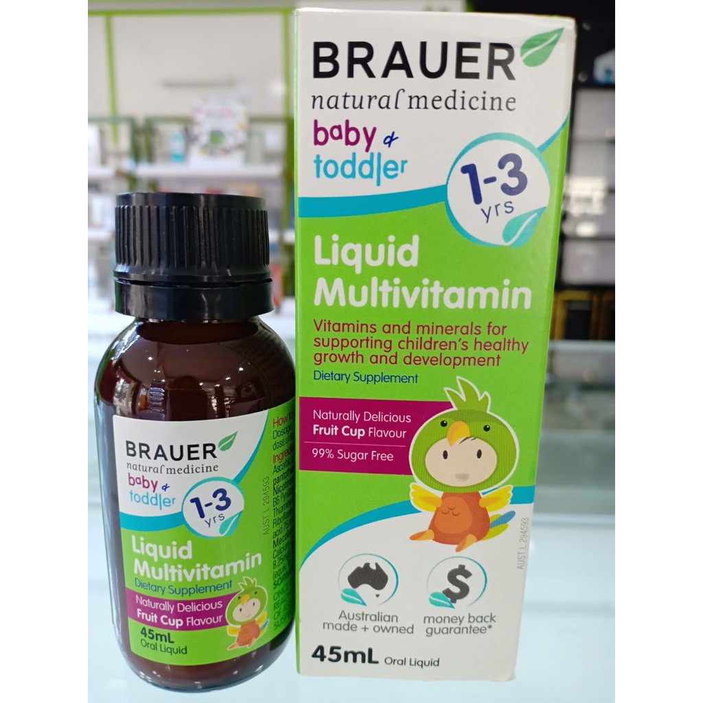 Kết quả hình ảnh cho vitamin tá»ng hợp brauer 1-3 tuá»i 45ml
