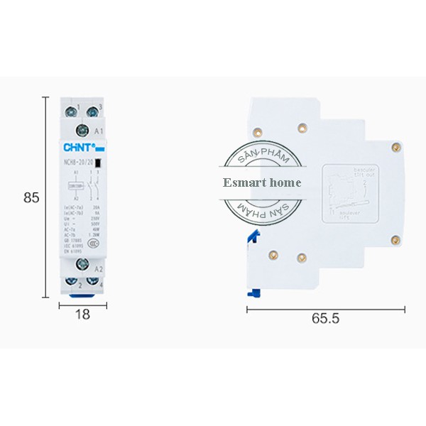 Khởi động từ contactor Chint 20A/ 220V