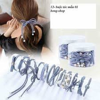 Hộp 12 chun buộc tóc hàn quốc