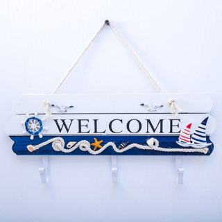 Bảng treo gỗ welcome có móc treo