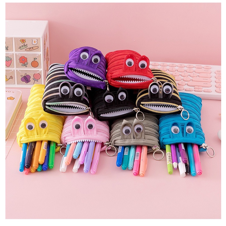 Trẻ em Hộp đựng bút chì dễ thương Dây kéo Trường học Văn phòng phẩm Túi lưu trữ Túi đựng bút cho bé gái