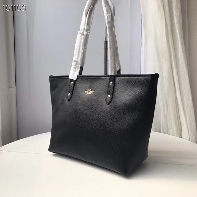 TÚI XÁCH COACH BLACK CITY ZIP TOTE BAG Chất da thật đẹp cực kỳ, vô cùng mềm mại.