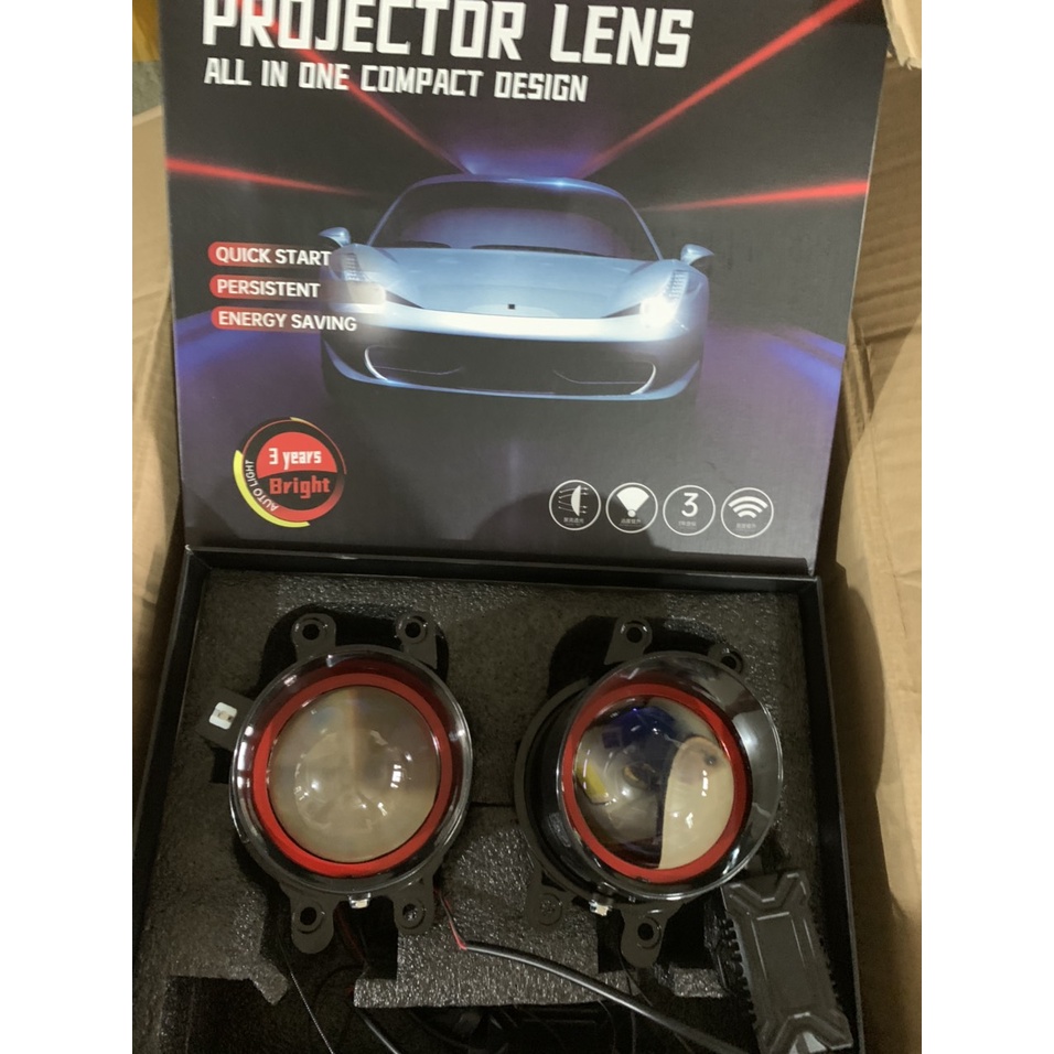 Bi led gầm Projector 3inch giá bộ 2 chiếc chân Toyota và phổ thông màu ánh sáng 3000K và 6000K siêu sáng phá sương
