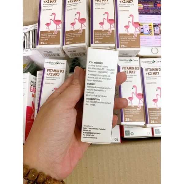 Vitamin D3+K2 Mk7 Healthy Care Úc 25ml