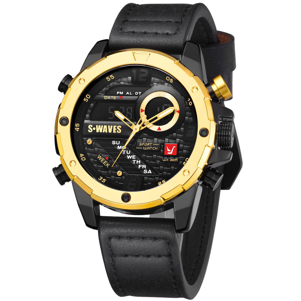 Đồng Hồ Nam SWAVE Máy Nhật - Đồng Hồ Thể Thao Siêu Bền Bỉ Chính Xác, Dây Da Cao Cấp, Mặt Kính Sapphire, Chống nước,... | BigBuy360 - bigbuy360.vn