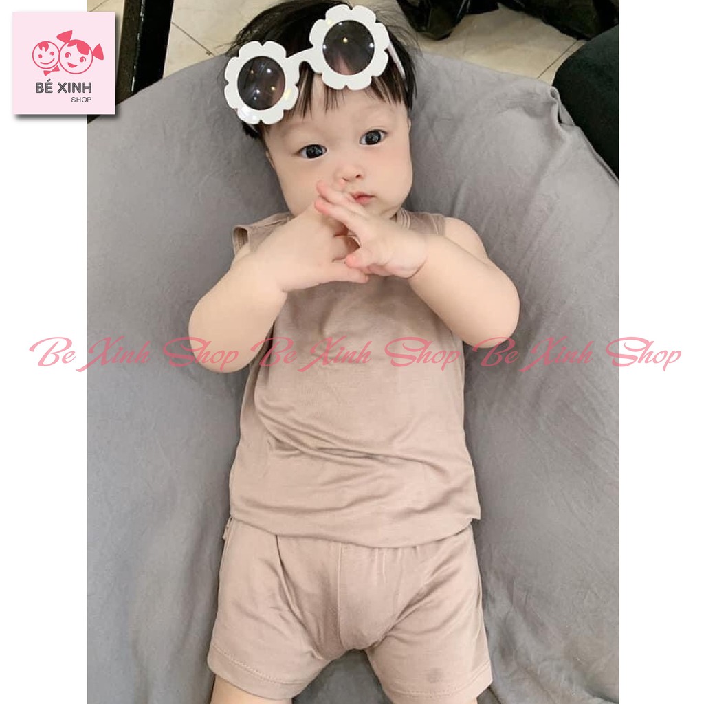 COMBO 3 Bộ áo ba lỗ sát nách cho bé trai bé gái Minky Mom [Bán chạy] Đồ Minky Mom bộ thun BA 3 LỖ TRƠN cho bé trai gái