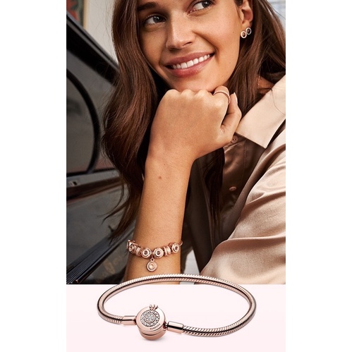 Vòng Pan Rose gold mạ vàng 14k mặt dứa