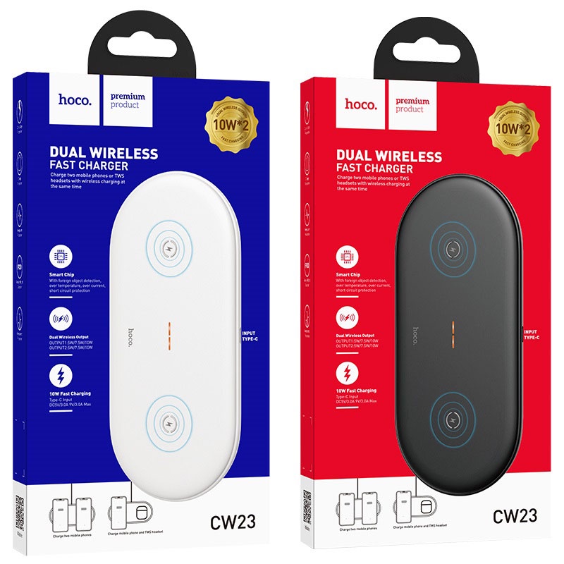 Đế sạc nhanh không dây 10w 2 in 1 CW23 - sạc nhanh không dây 10w 2 in 1 CW23