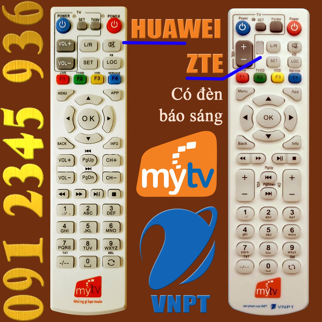 Điều khiển MyTV dòng ZTE có ''Học Lệnh'' cho đầu kỹ thuật số TvBox VNPT. (Mẫu số 2)