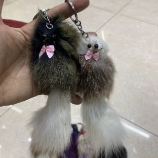 Móc khoá hồ ly lông thiệt