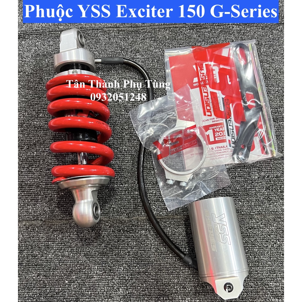 Phuộc YSS Exciter 150 G-Series Chính hãng- Đỏ bình Bạc