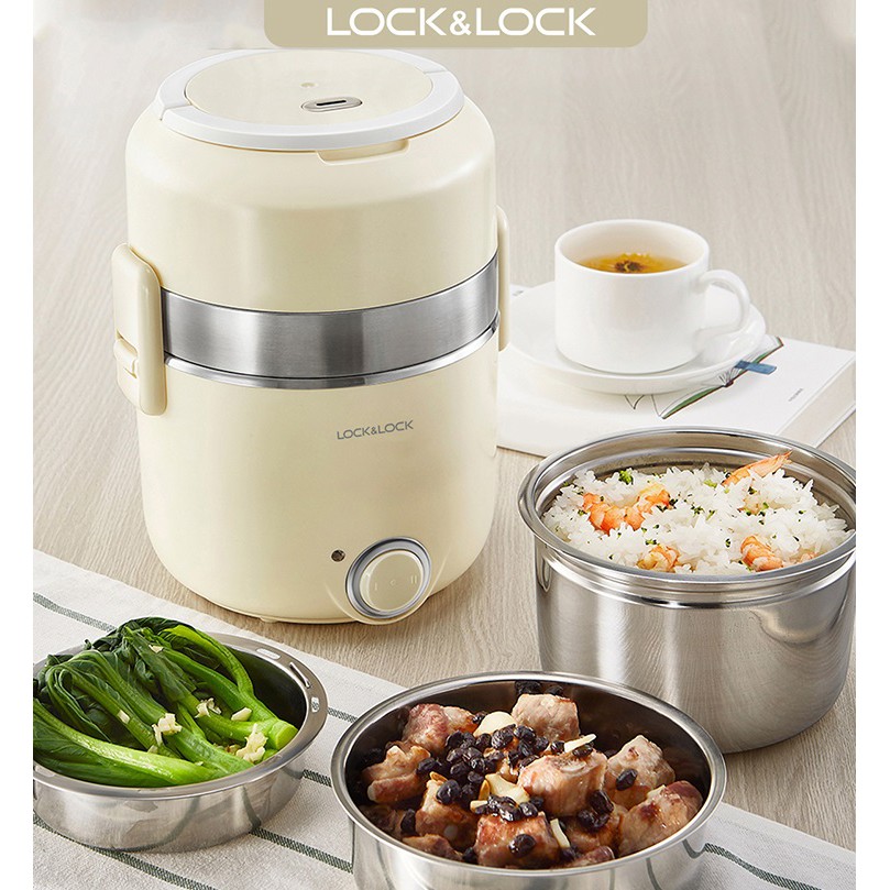 [Lòng Hộp Inox] Hộp Cơm Điện Lock&amp;Lock EJR226IVY - 2 Lít - Hàng Chính Hãng